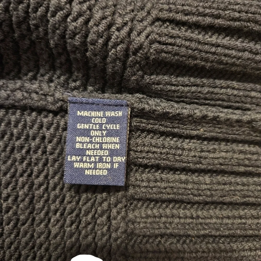 NWT Chaps Navy Blue Chunky Knit Cardigan Sweater
